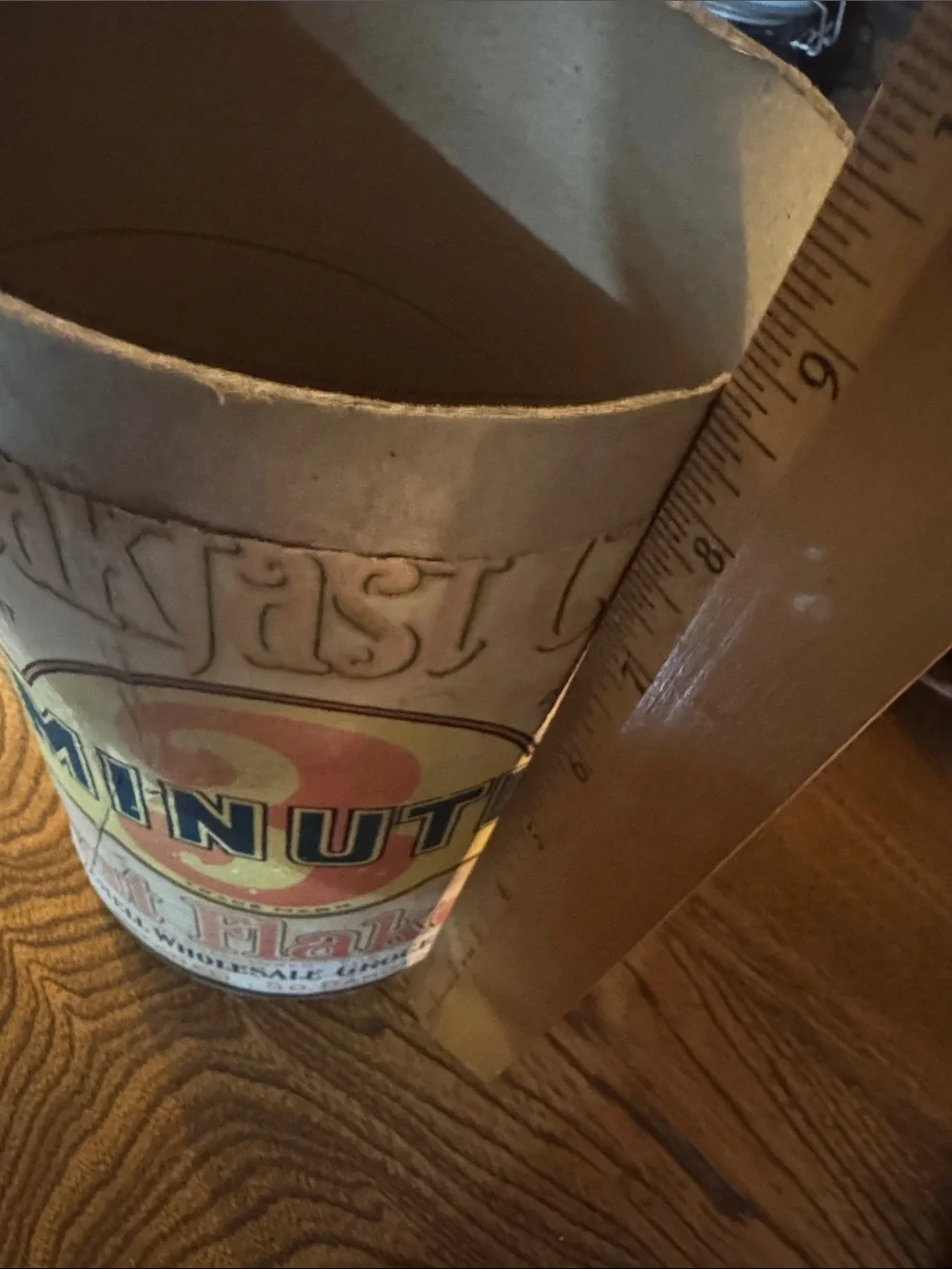 3 Minute Oat Flakes Cereal Breakfast Canister - Vintage-South Dakota-Farmhouse
